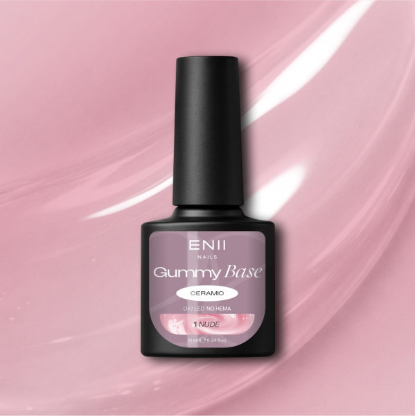 Gummy Base Ceramic 1 Nude - gumová báze na nehty, 10 ml
