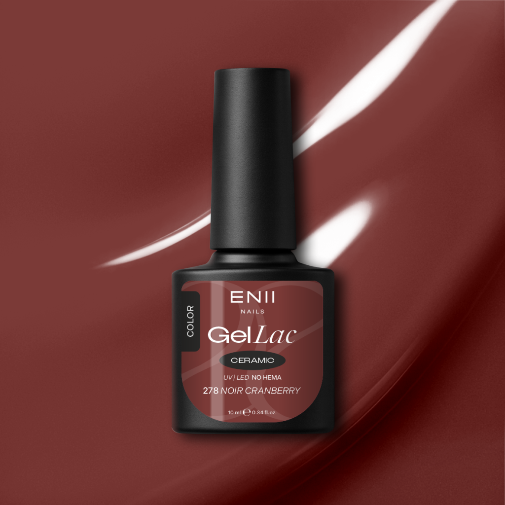 Gel lak Ceramic 278 Noir Cranbery - gelový lak bez HEMA, 10 ml
