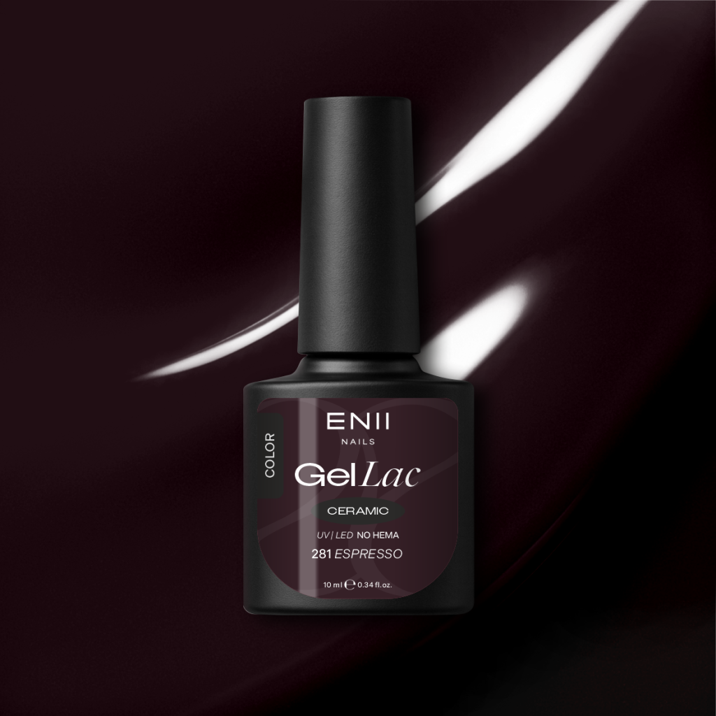 Gel lak Ceramic 281 Espresso - gelový lak bez HEMA, 10 ml