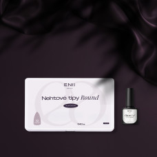 ENII Glue Gel &amp; Silicone Nail Tips Set - Round