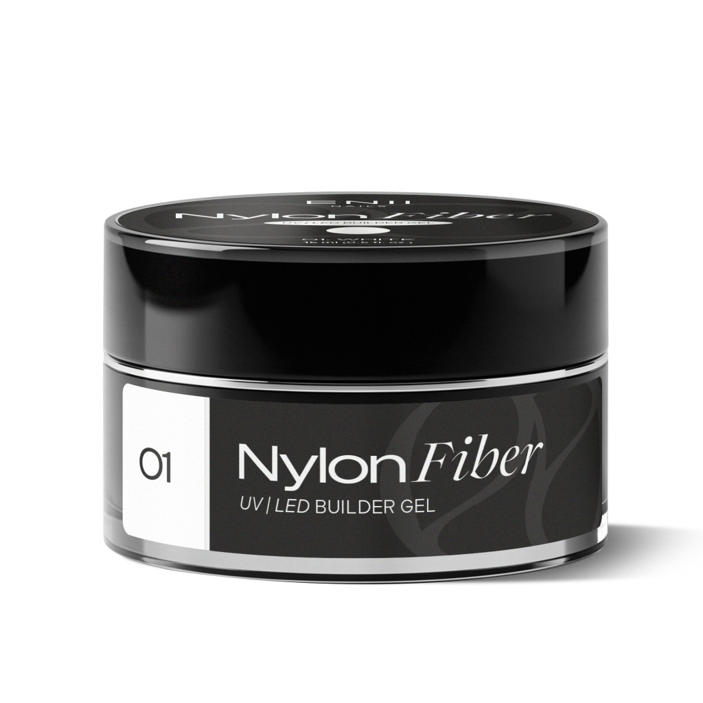 ENII Nylon Fiber Gel 01 White - stavební UV LED gel, 15 ml