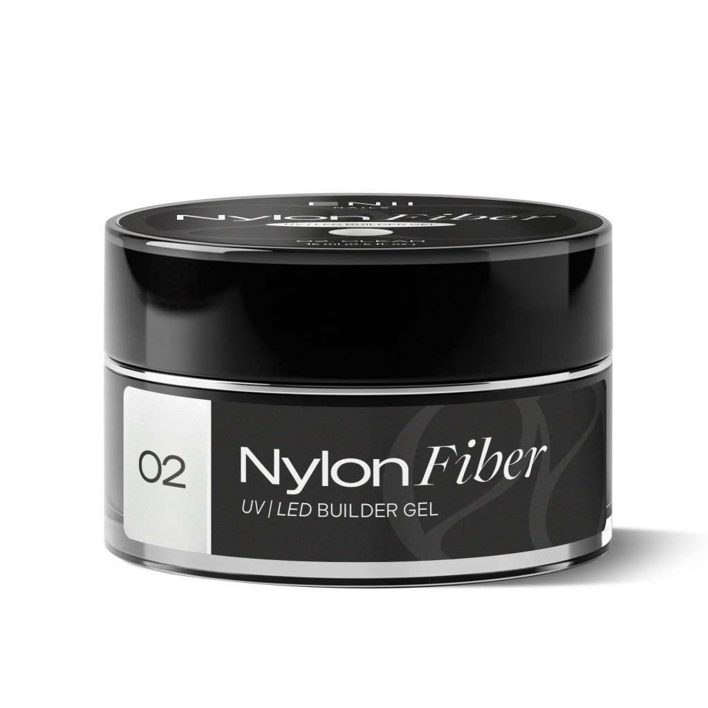 ENII Nylon Fiber Gel 02 Clear - stavební UV LED gel, 15 ml