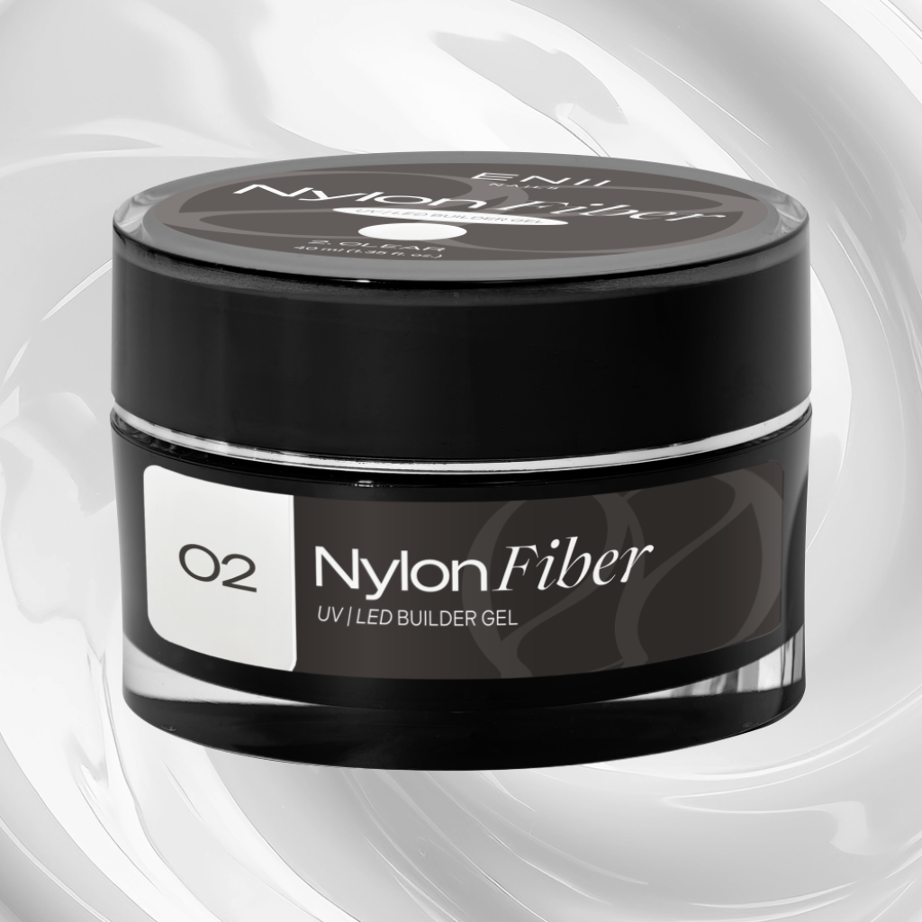 ENII Nylon Fiber Gel 02 Clear - stavební UV LED gel, 40 ml