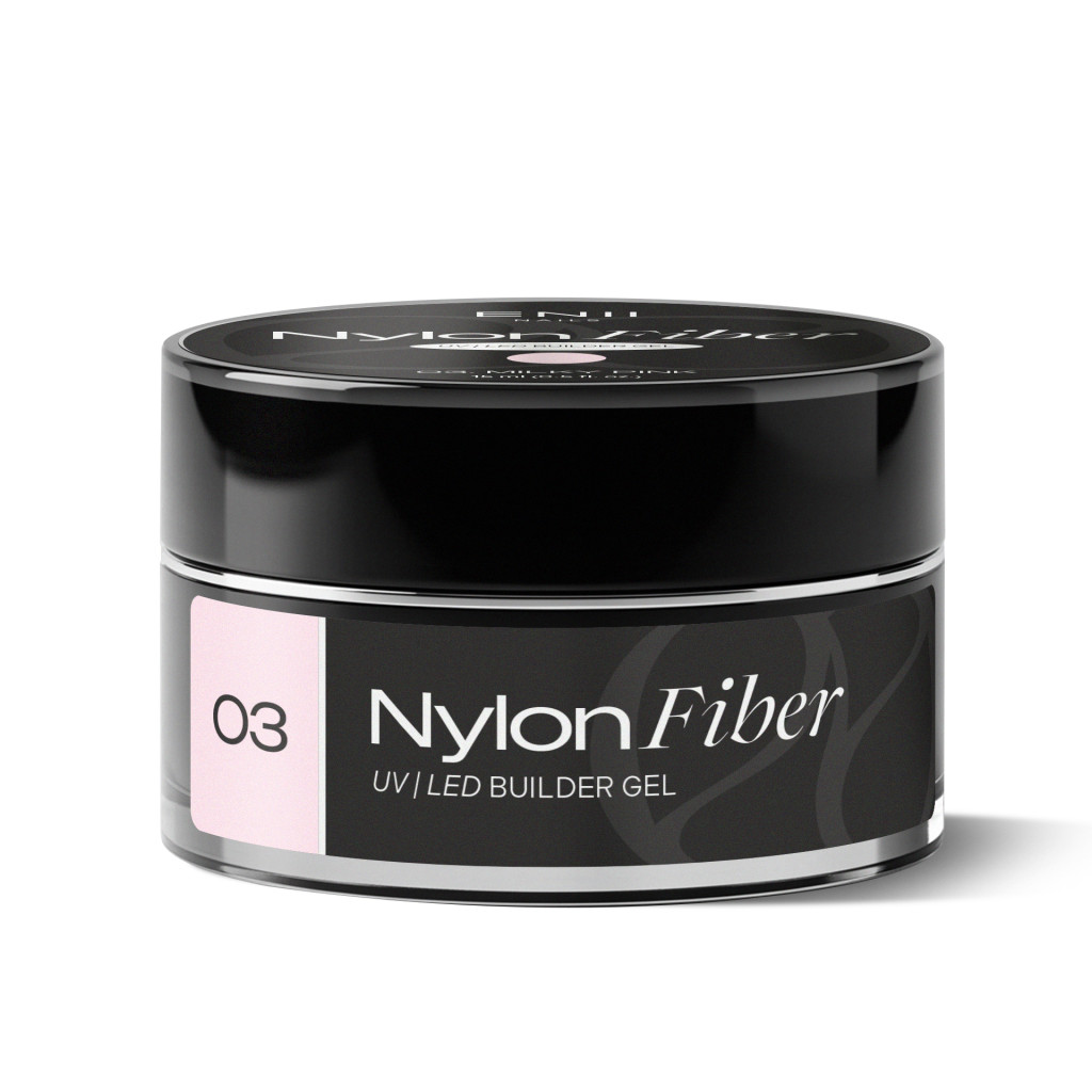 ENII Nylon Fiber Gel 03 Milky Pink - stavební UV LED gel, 5 ml