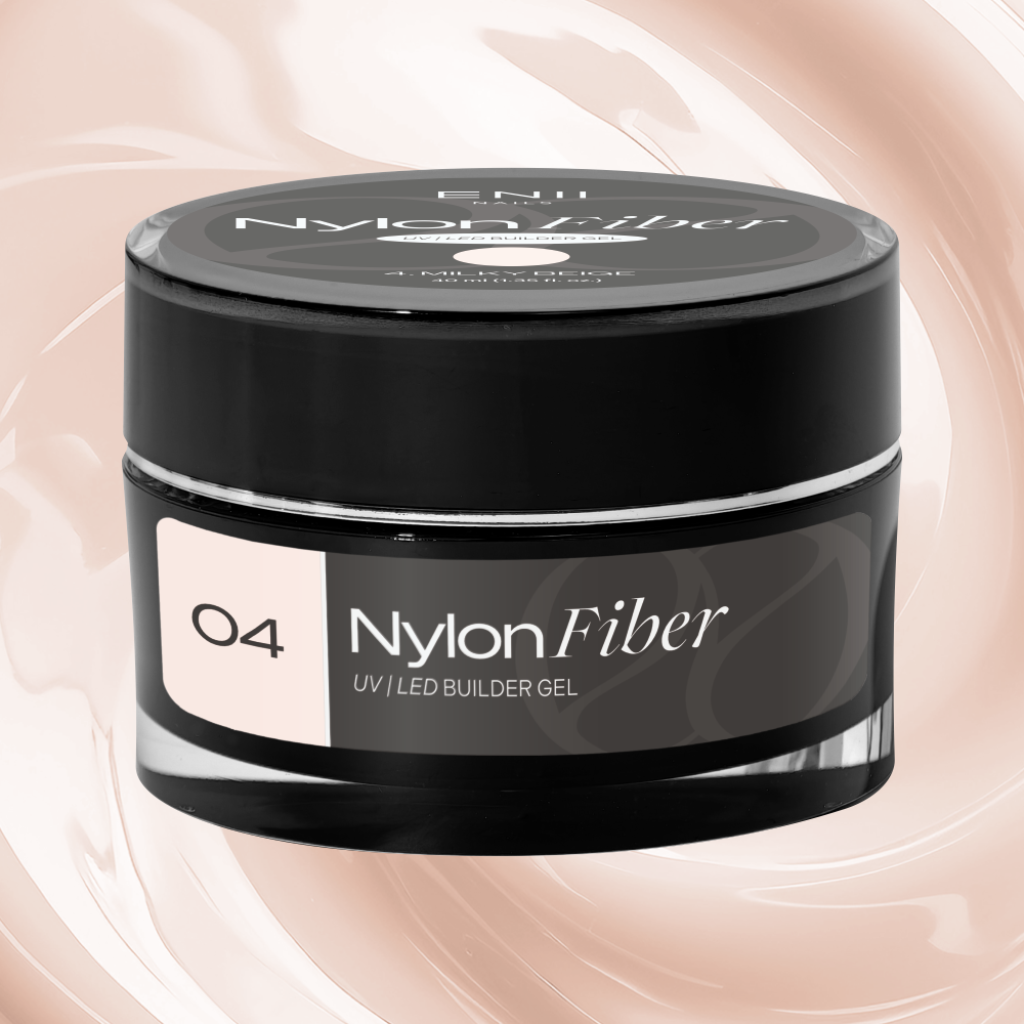 ENII Nylon Fiber Gel 04 Milky Beige - stavební UV LED gel, 40 ml