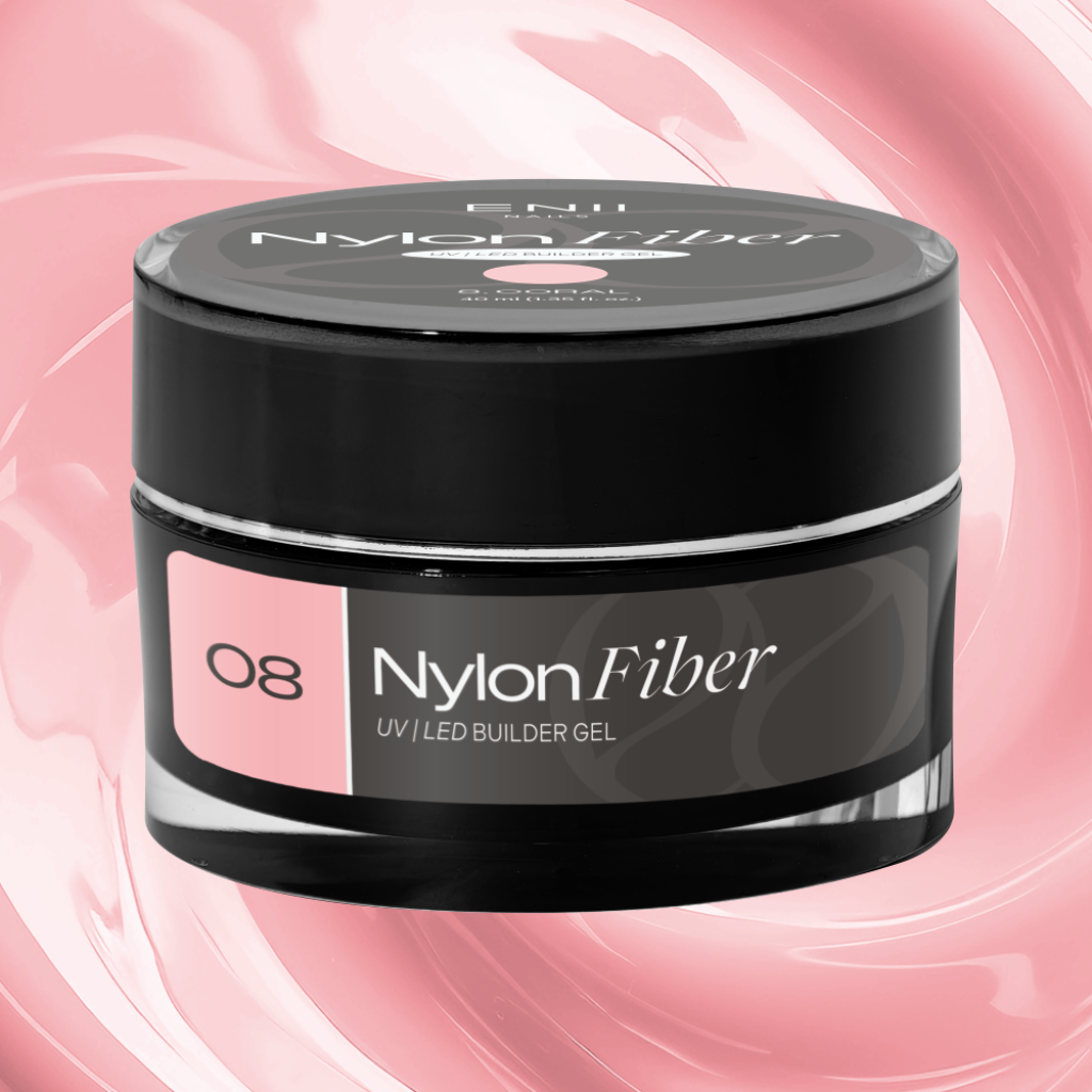 ENII Nylon Fiber Gel 08 Coral - stavební UV LED gel, 40 ml