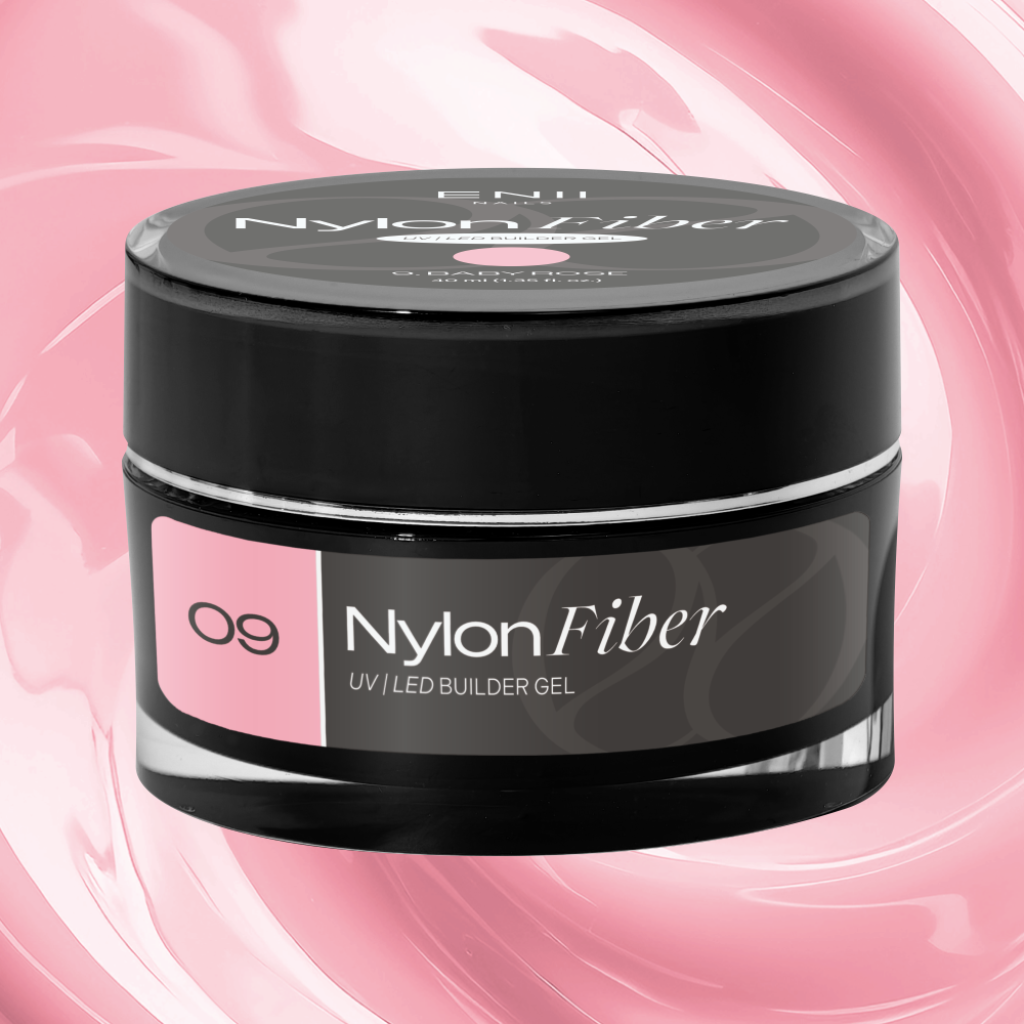 ENII Nylon Fiber Gel 09 Baby Rose - stavební UV LED gel, 40 ml