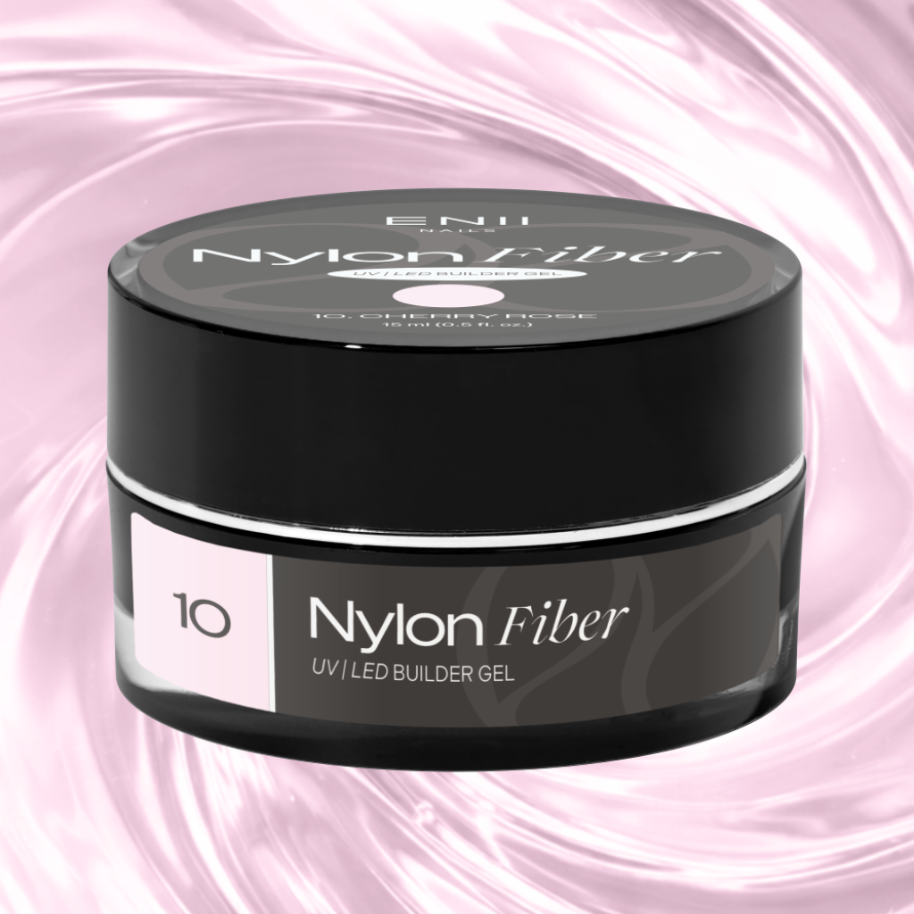 ENII Nylon Fiber Gel 10 Cherry Rose - stavební UV LED gel, 15 ml