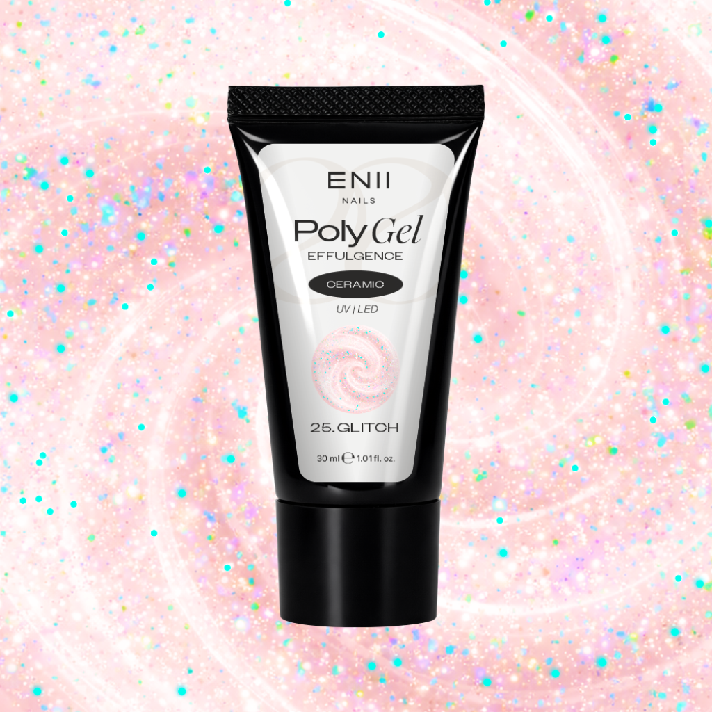 ENII Polygel Ceramic 25 Glitch - polygel v tubě, 30 ml