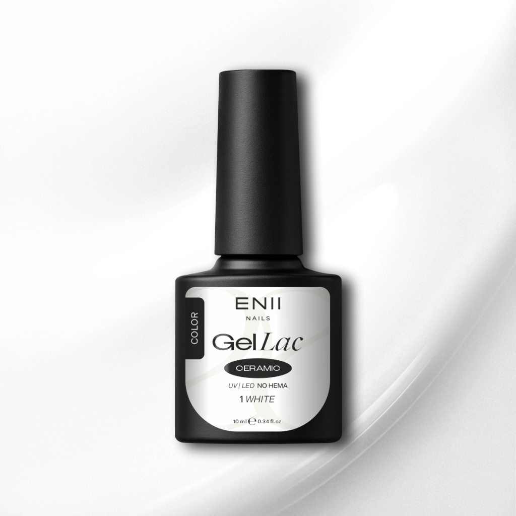 Gel lak Ceramic 01 White - gelový lak bez HEMA, 10 ml