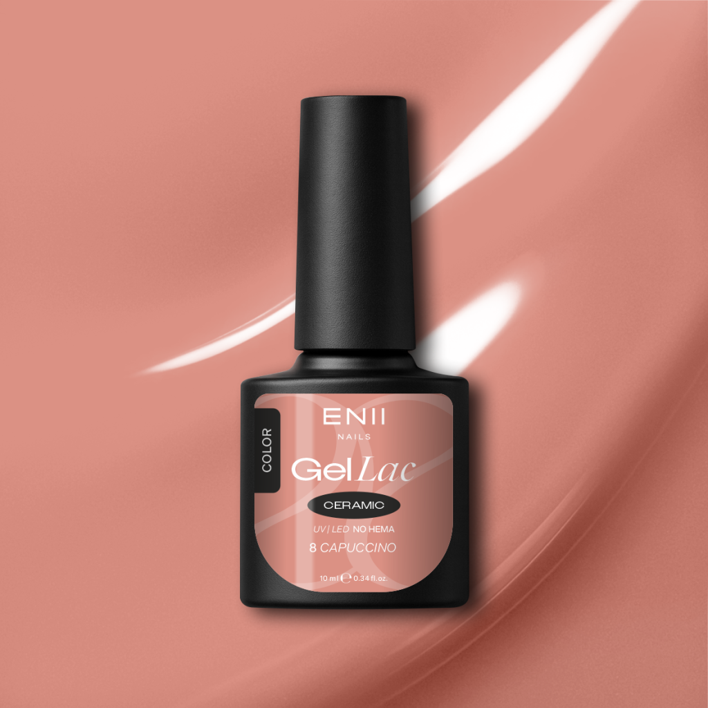 Gel lak Ceramic 08 Capuccino - gelový lak bez HEMA, 10 ml