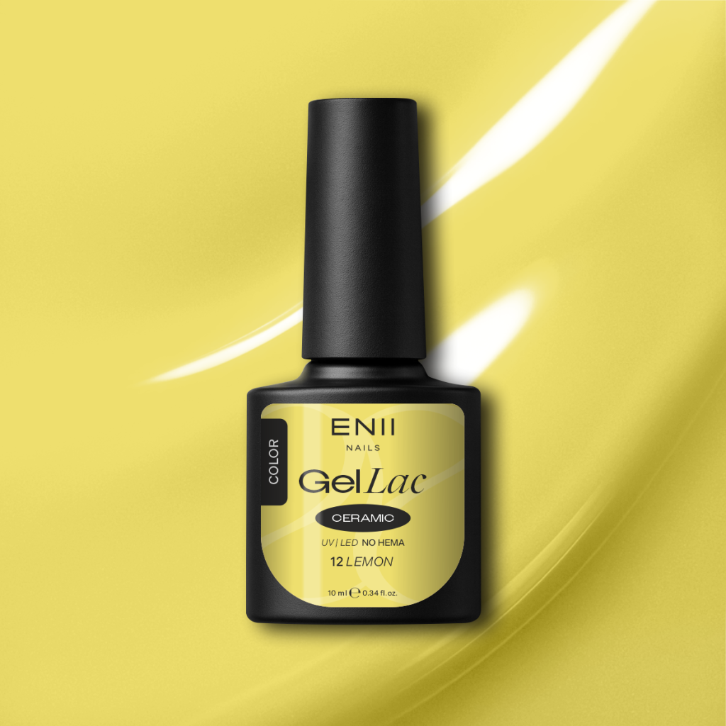 Gel lak Ceramic 12 Lemon - gelový lak bez HEMA, 10 ml