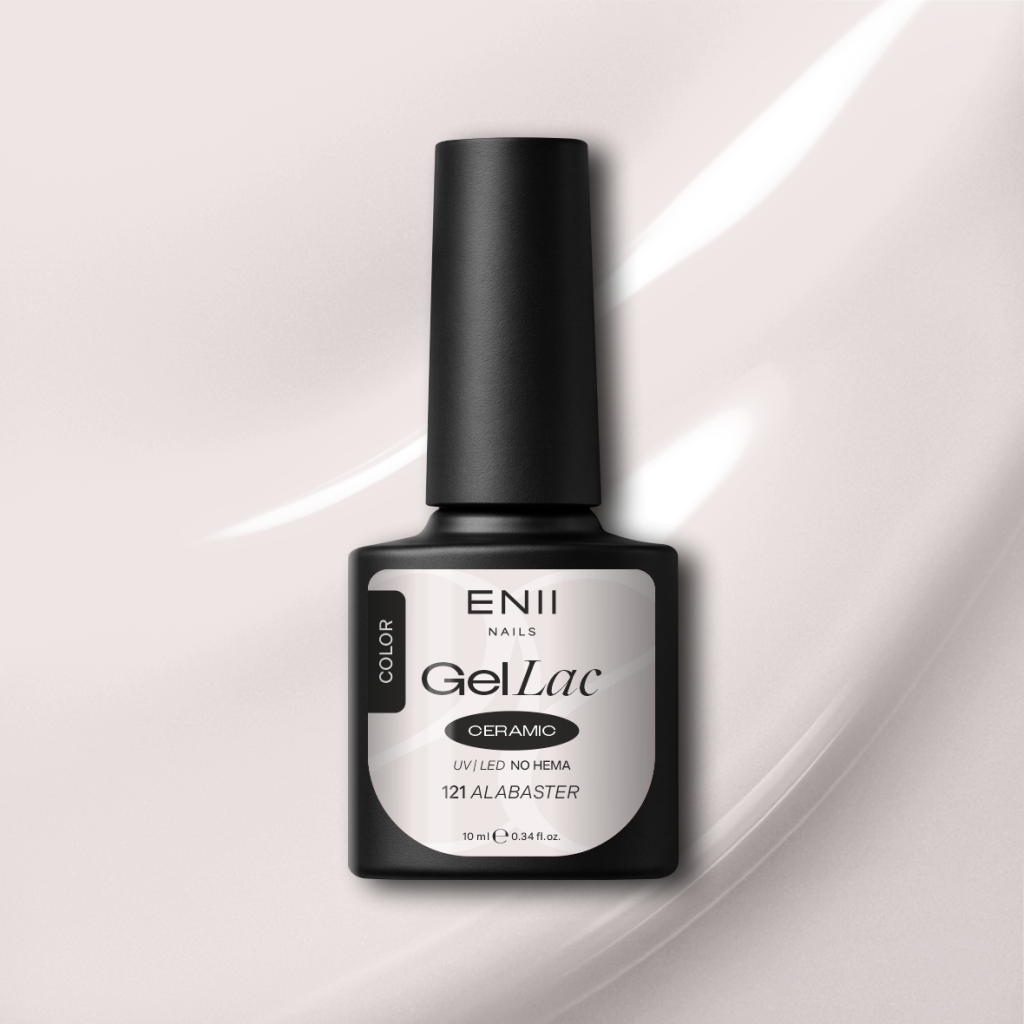 Gel lak Ceramic 121 Alabaster - gelový lak bez HEMA, 10 ml