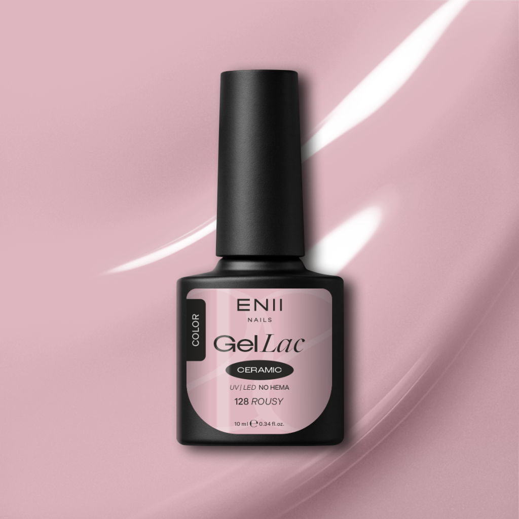 Gel lak Ceramic 128 Rousy - gelový lak bez HEMA, 10 ml