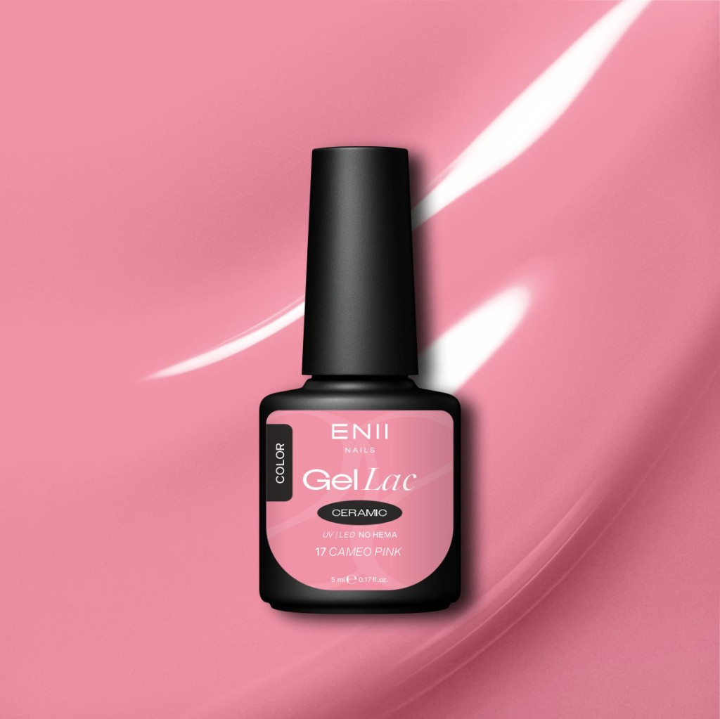 Gel lak Ceramic 17 Cameo Pink - gelový lak bez HEMA, 5 ml