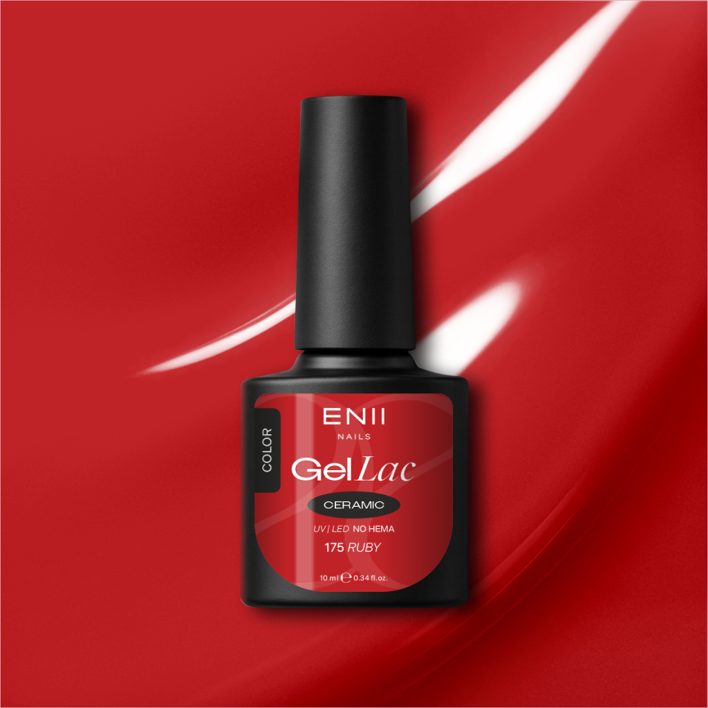 Gel lak Ceramic 175 Ruby - gelový lak bez HEMA, 10 ml