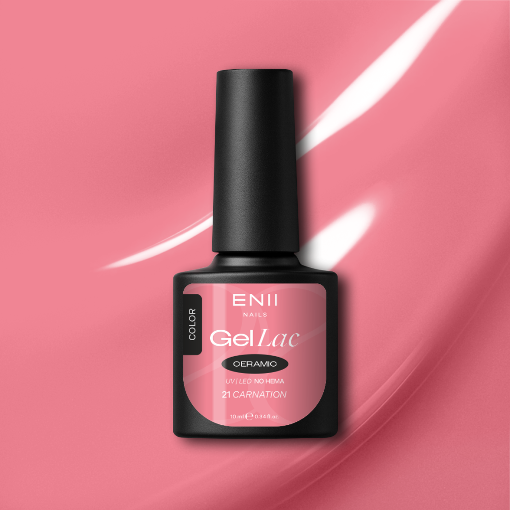Gel lak Ceramic 21 Carnation - gelový lak bez HEMA, 10 ml
