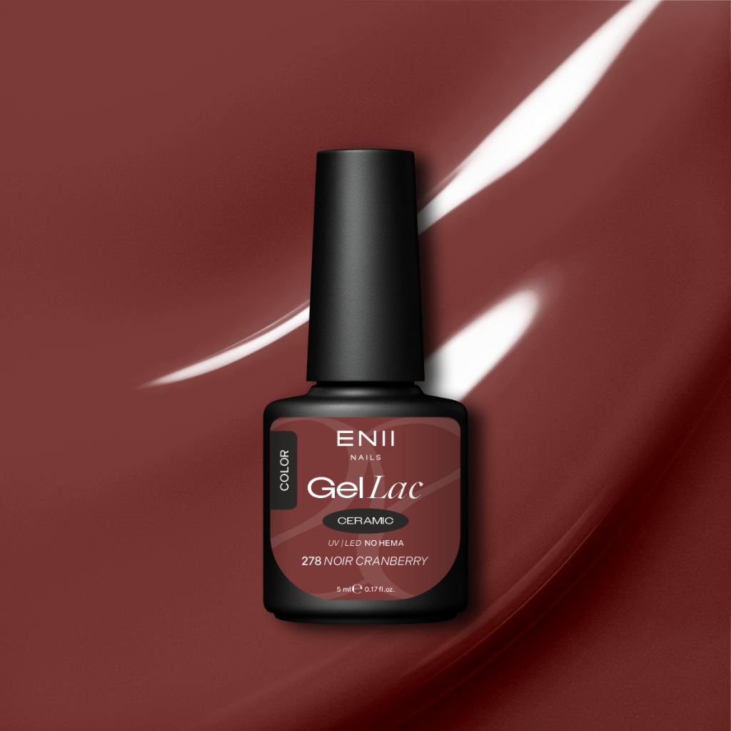 Gel lak Ceramic 278 Noir Cranbery - gelový lak bez HEMA, 5 ml