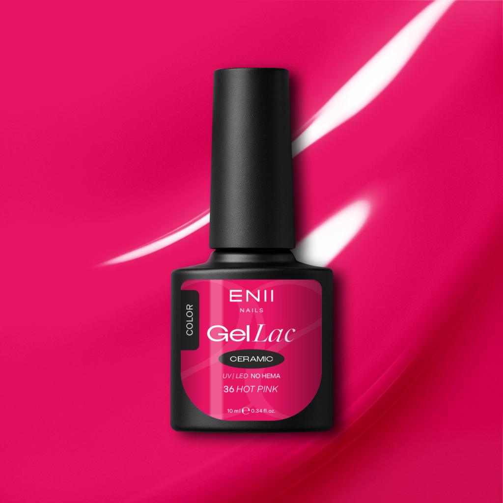 Gel lak Ceramic 36 Hot Pink - gelový lak bez HEMA, 10 ml