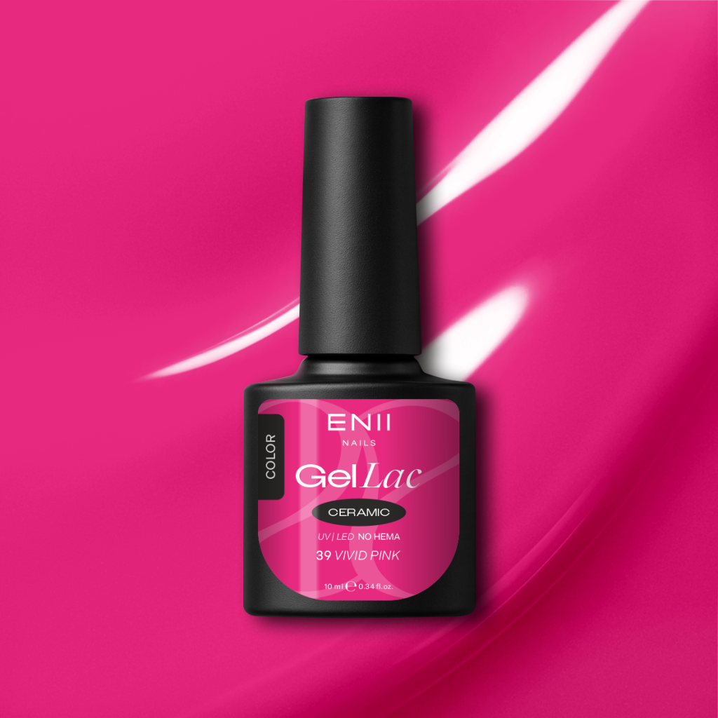 Gel lak Ceramic 39 Vivid Pink - gelový lak bez HEMA, 10 ml