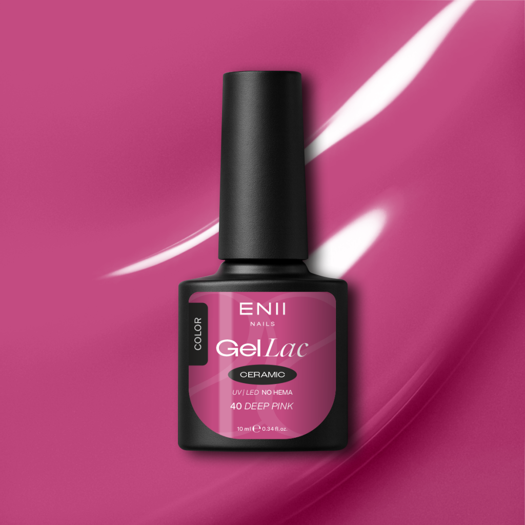 Gel laK Ceramic 40 Deep Pink - gelový lak bez HEMA, 10 ml