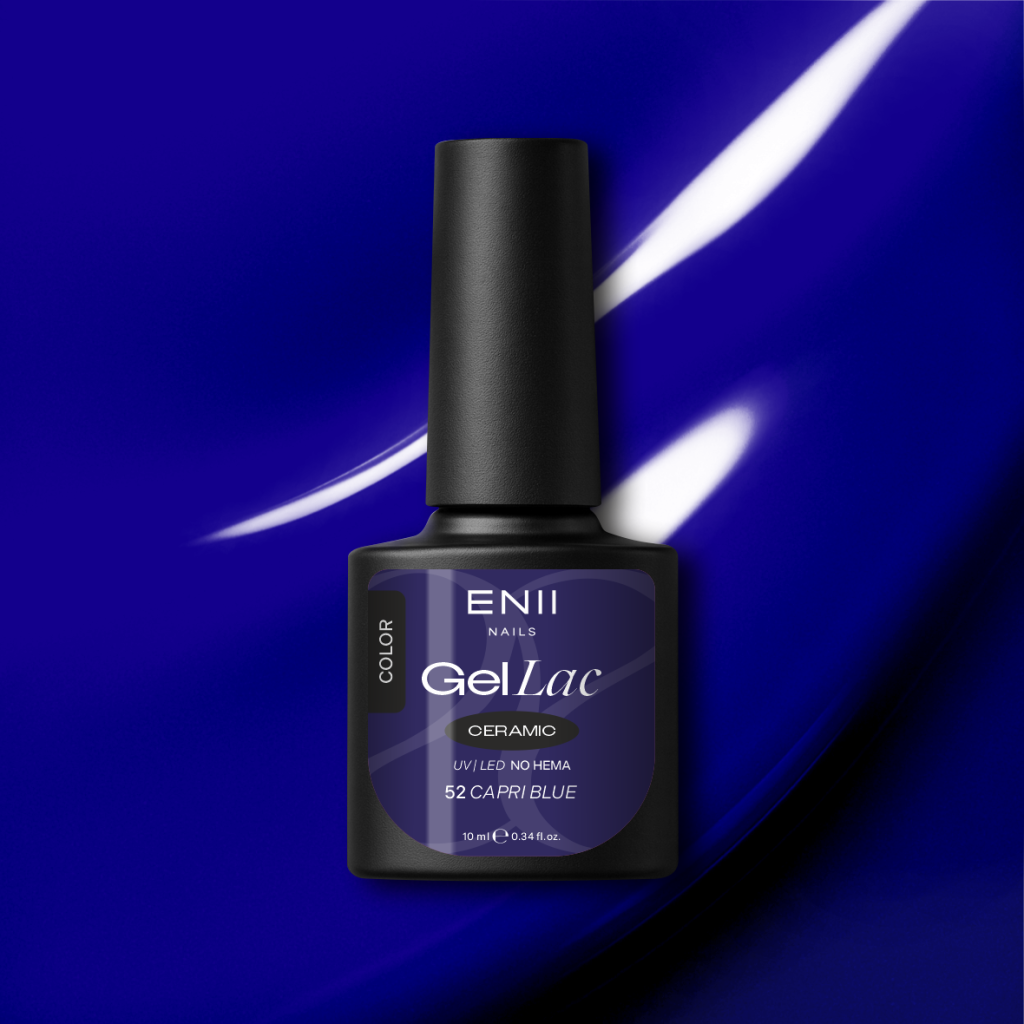 Gel lak Ceramic 52 Capri blue - gelový lak bez HEMA, 10 ml