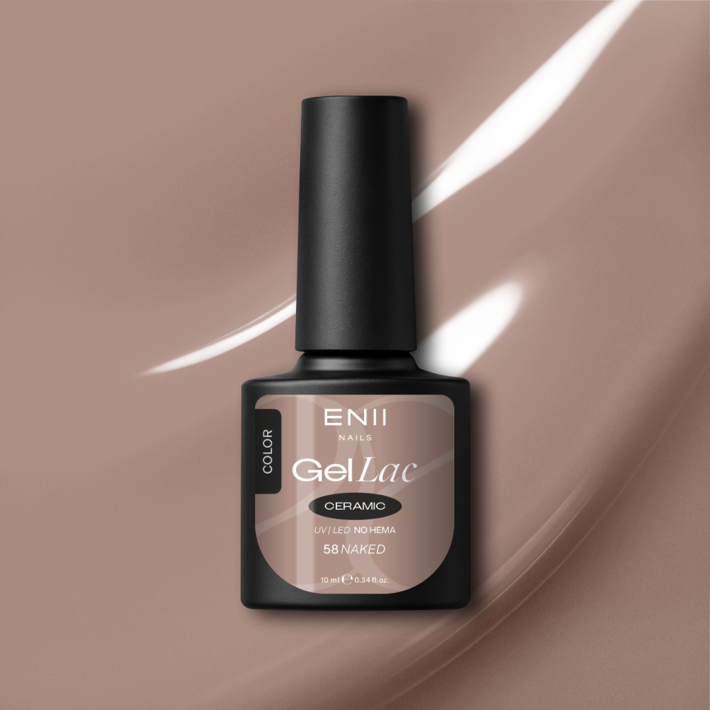 Gel lak Ceramic 58 Naked - gelový lak bez HEMA, 10 ml