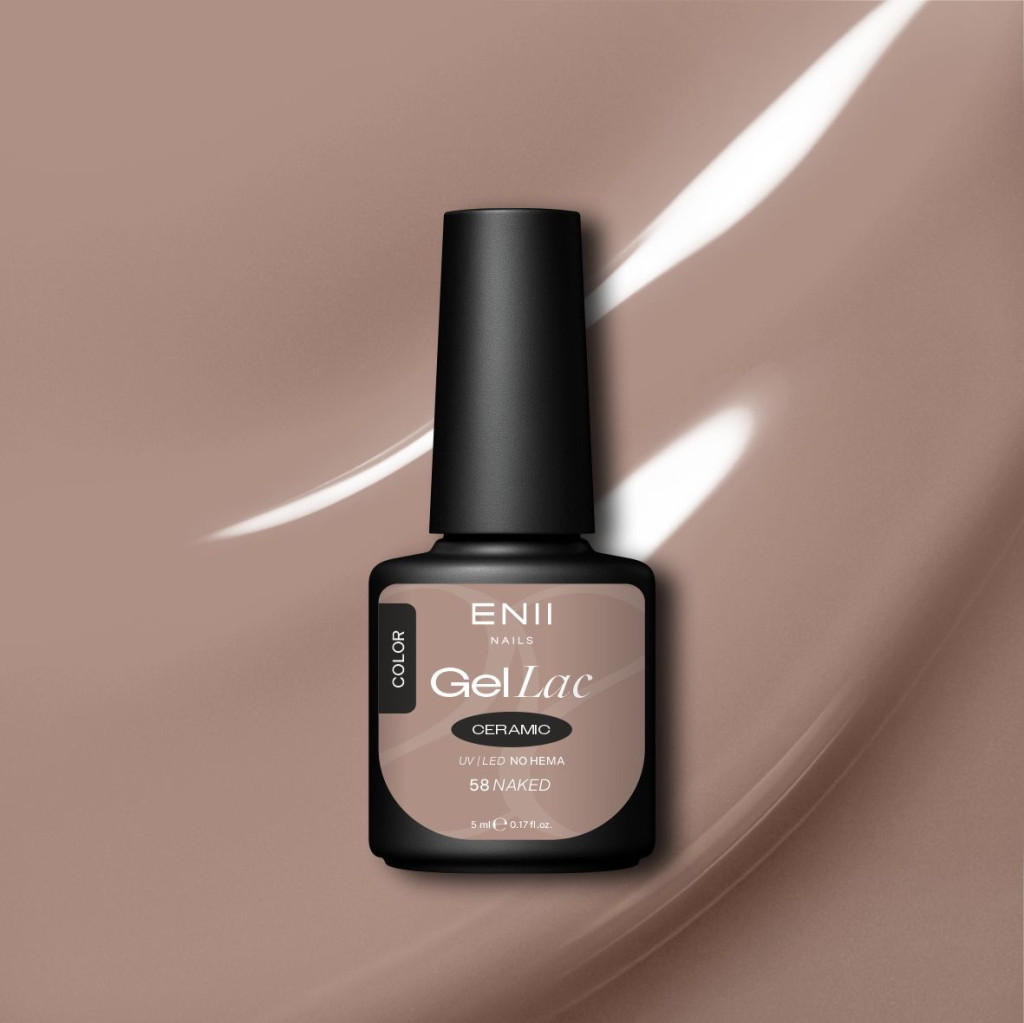 Gel lak Ceramic 58 Naked - gelový lak bez HEMA, 5 ml