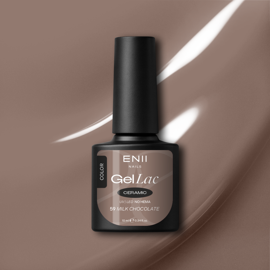 Gel lak Ceramic 59 Milk Chocolate - gelový lak bez HEMA, 10 ml