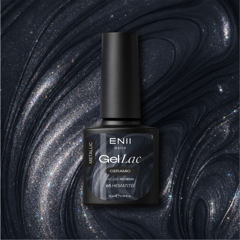 Gel lak Ceramic 65 Hematite - gelový lak bez HEMA, 10 ml