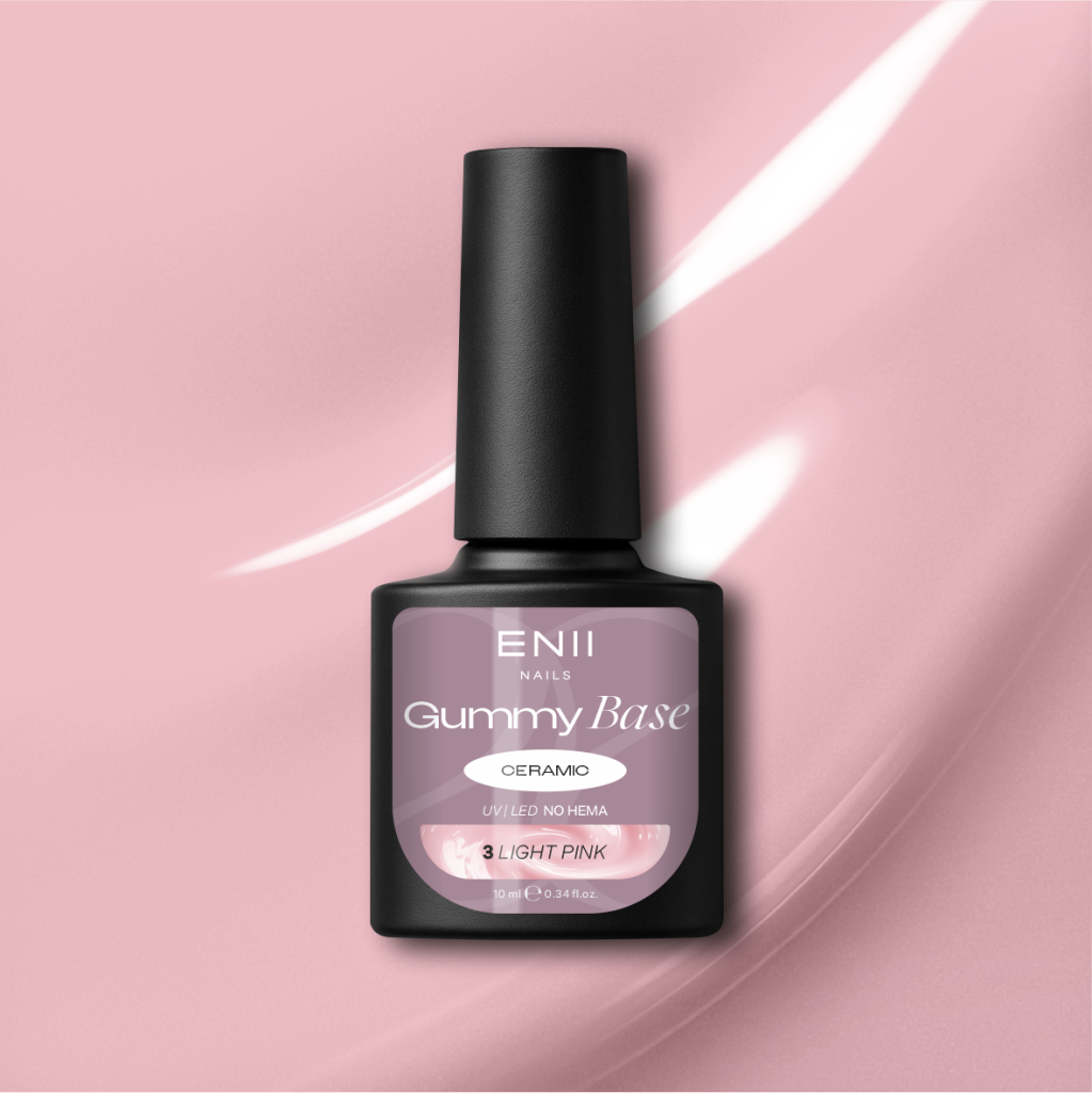 Gummy Base Ceramic 3 Light pink - gumová báze na nehty 10 ml