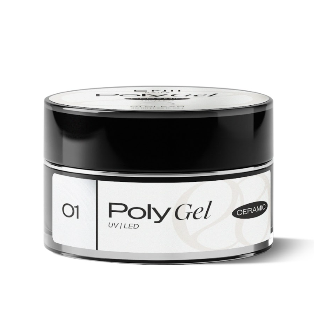 Polygel Ceramic 01 Clear - polygel v kelímku, 40 ml