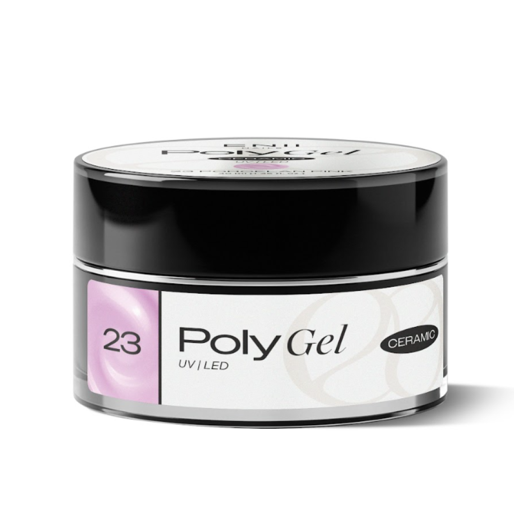 Polygel Ceramic 23 Porcelan Pink - polygel v kelímku, 40 ml