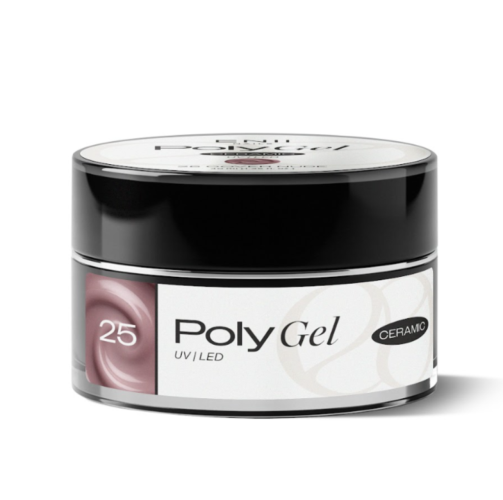 Polygel Ceramic 25 Cover Nude - polygel v kelímku, 40 ml