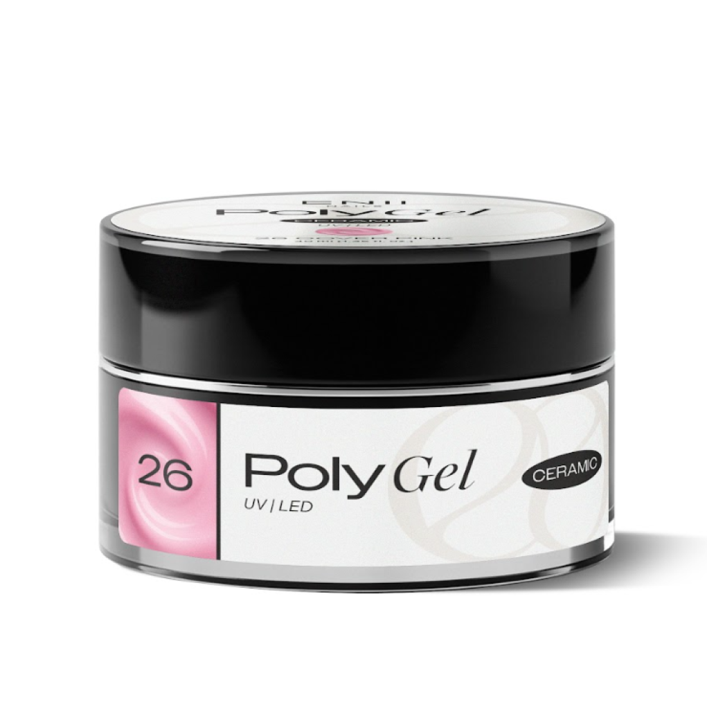 Polygel Ceramic 26 Cover Pink - polygel v kelímku, 40 ml
